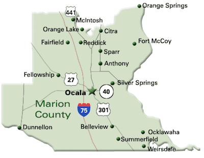 Ocala and Marion County Map